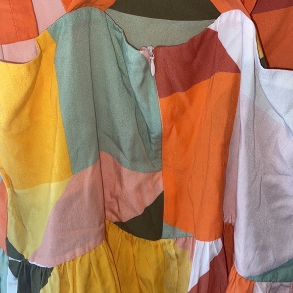 Motoreta Spain Abstract Multicolor Flowy Viscose Dress - Picture 5 of 8